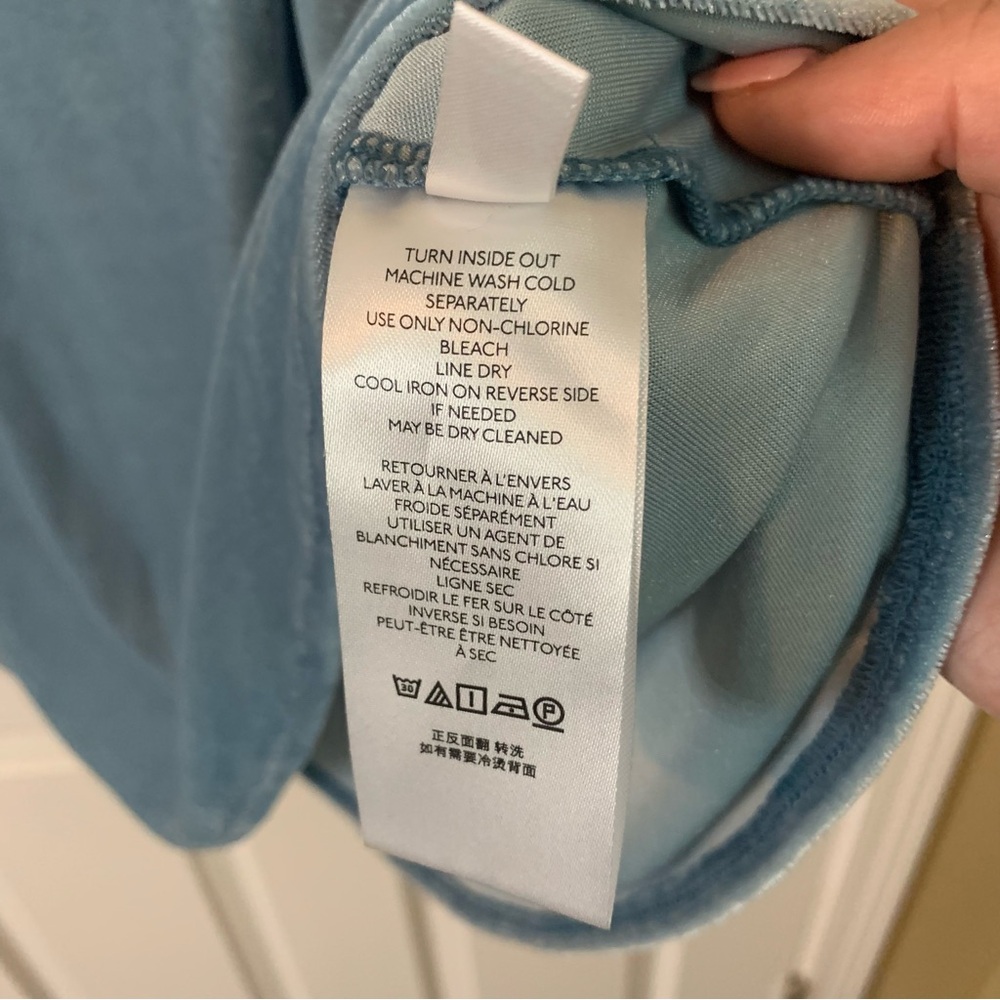 Urban Outfitters Soft Blue Crushed Velvet Genevieve Mini Dress Festival, size M - Picture 6 of 10